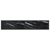 Console Table Black Marble 180x35x75.5cm Tempered Glass