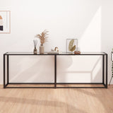 Console Table 180X35X75.5Cm Tempered Glass