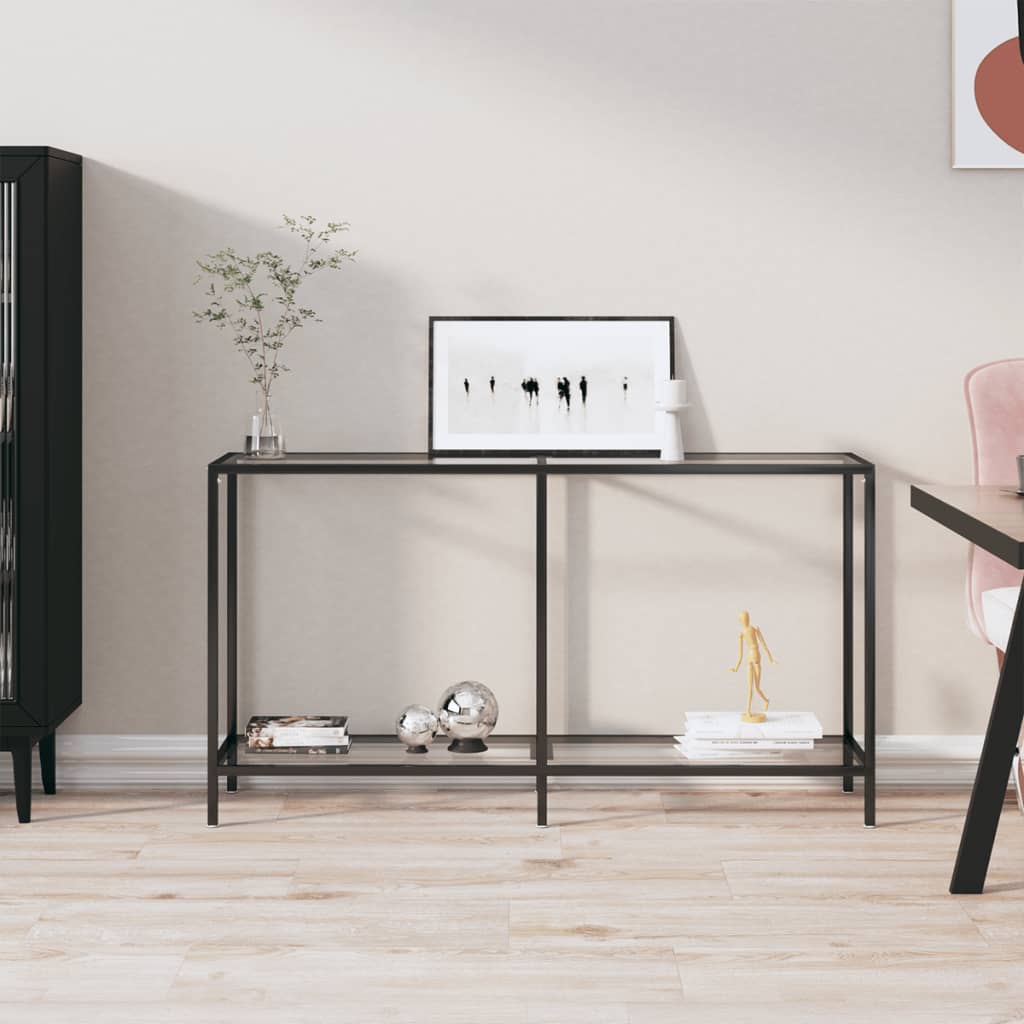 Console Table White 160X35X75.5 Cm Tempered Glass