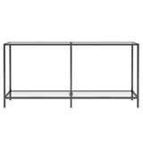 Console Table Transparent 160x35x75.5 cm Tempered Glass