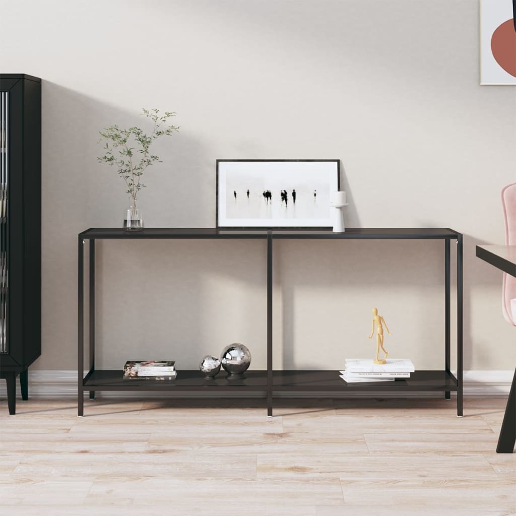 Console Table White 160X35X75.5 Cm Tempered Glass