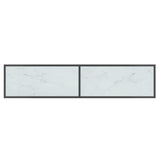 Console Table White 160x35x75.5 cm Tempered Glass