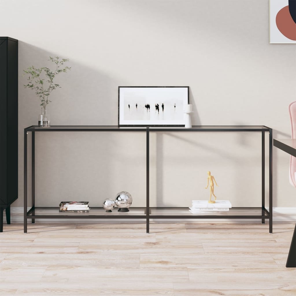 Console Table White 160X35X75.5 Cm Tempered Glass