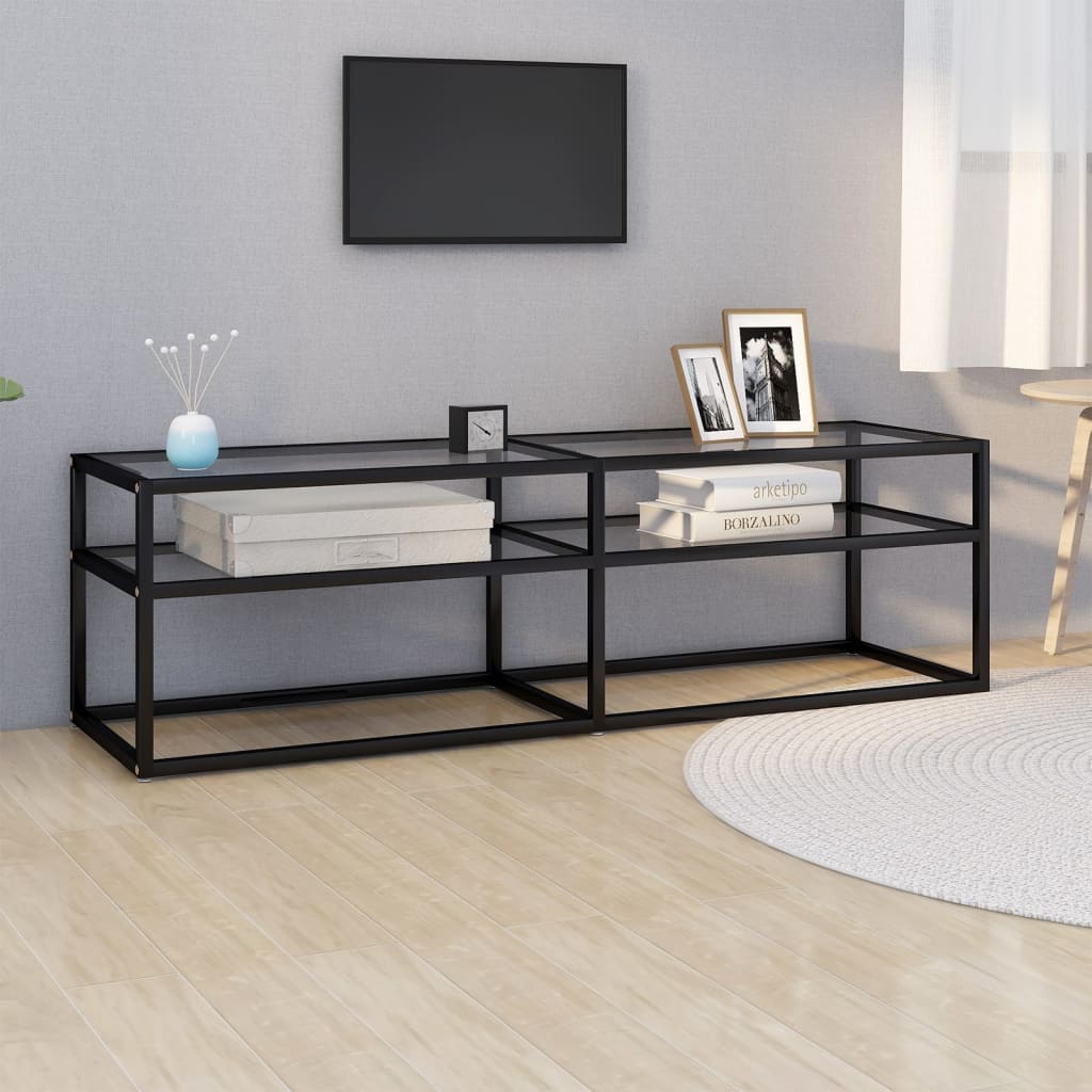 Tv Cabinet 160X40X40.5 Cm Tempered Glass