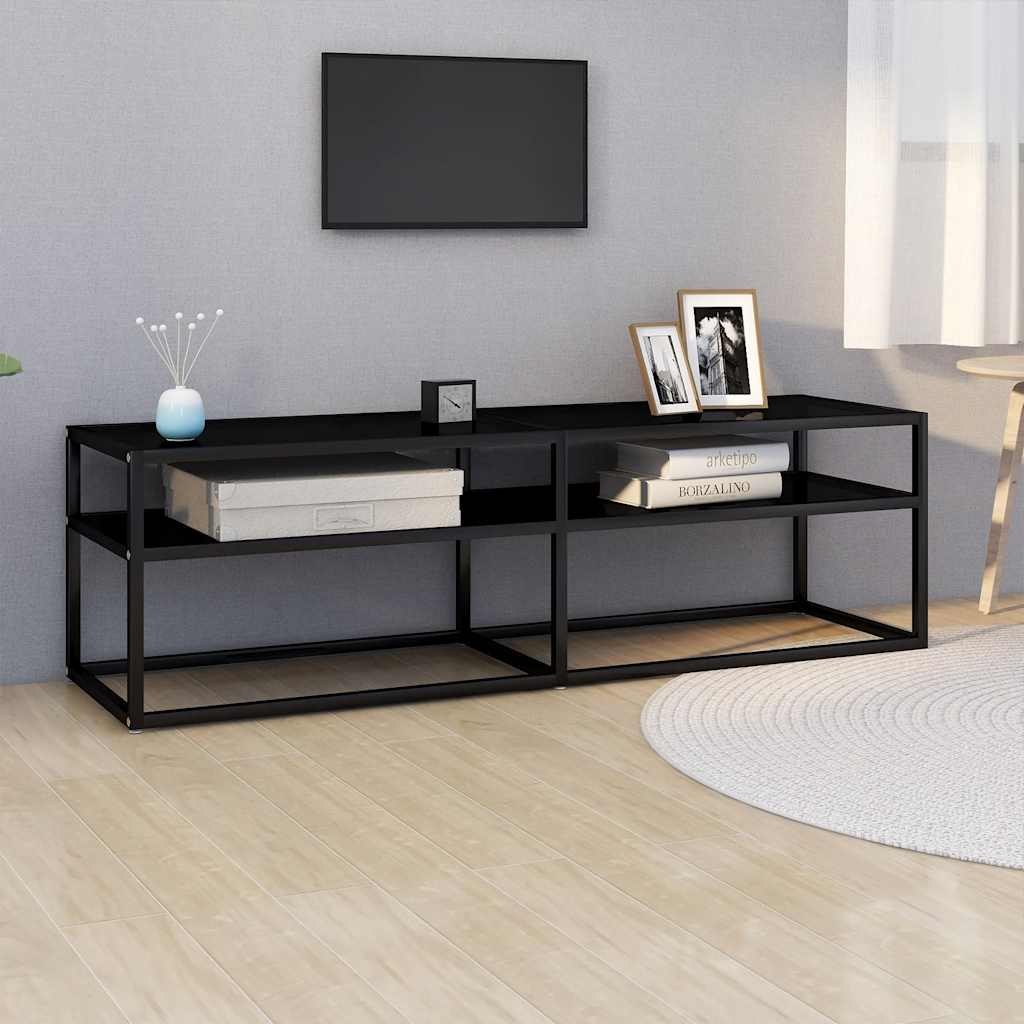 Tv Cabinet 160X40X40.5 Cm Tempered Glass