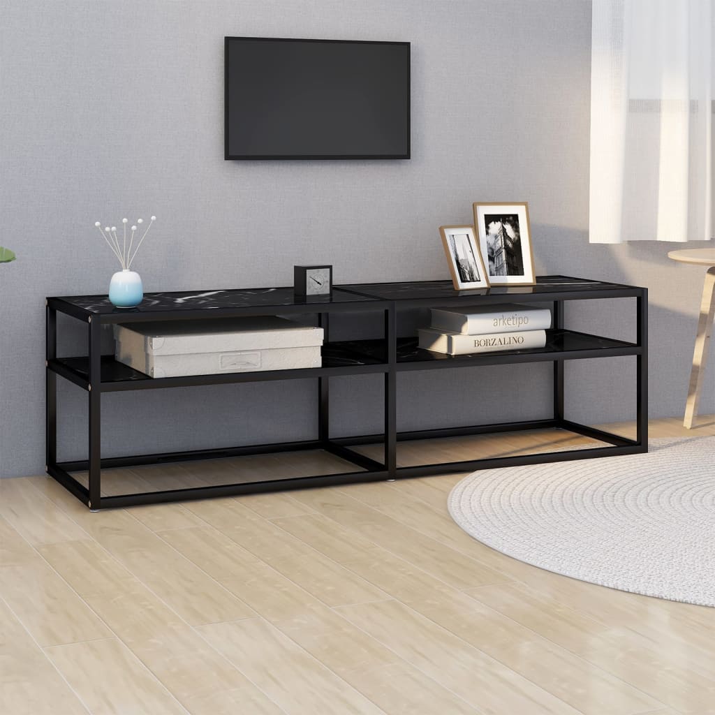 Tv Cabinet 160X40X40.5 Cm Tempered Glass