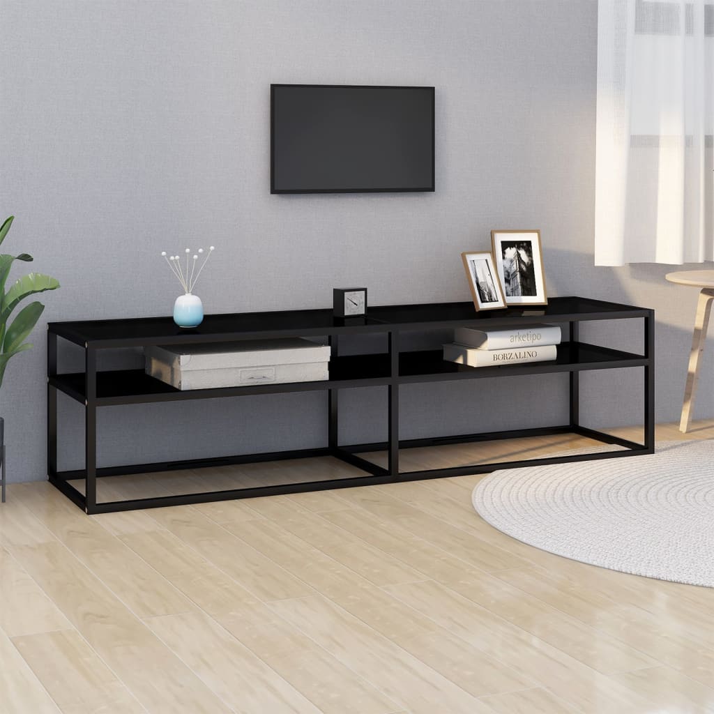Tv Cabinet 160X40X40.5 Cm Tempered Glass