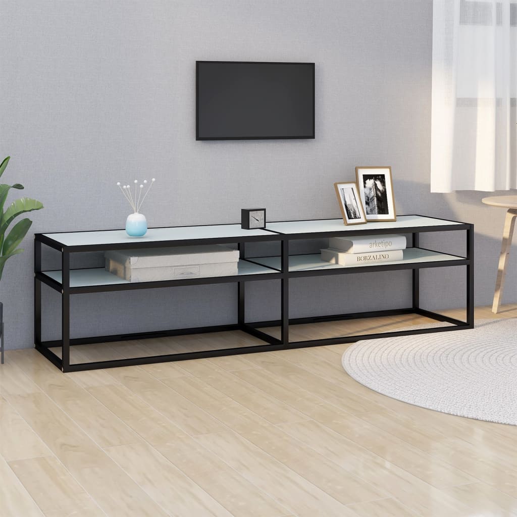 Tv Cabinet 160X40X40.5 Cm Tempered Glass