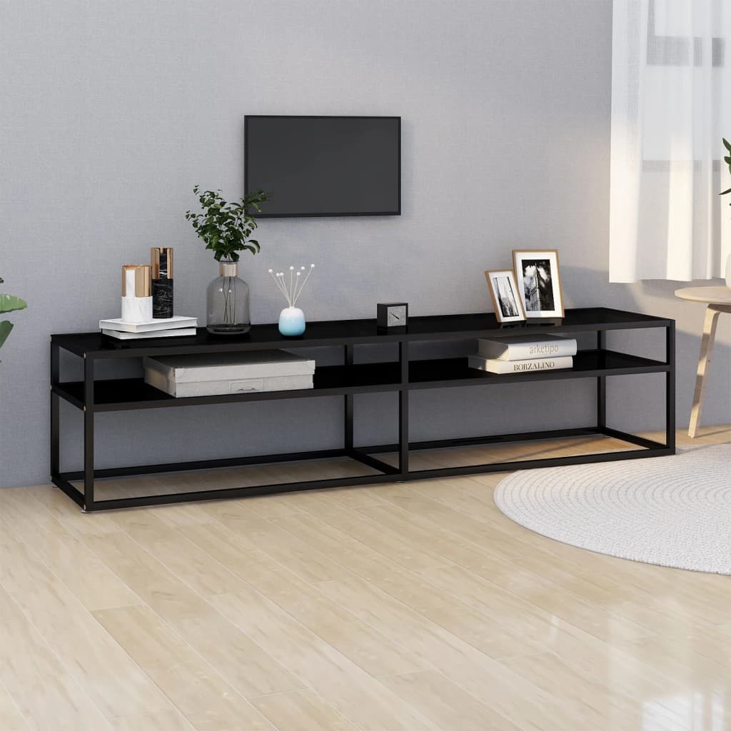 Tv Cabinet 160X40X40.5 Cm Tempered Glass
