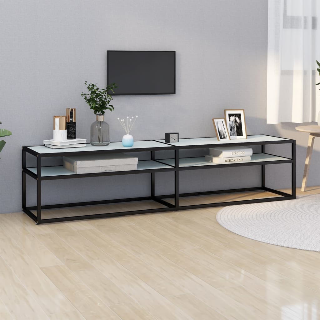 Tv Cabinet 160X40X40.5 Cm Tempered Glass