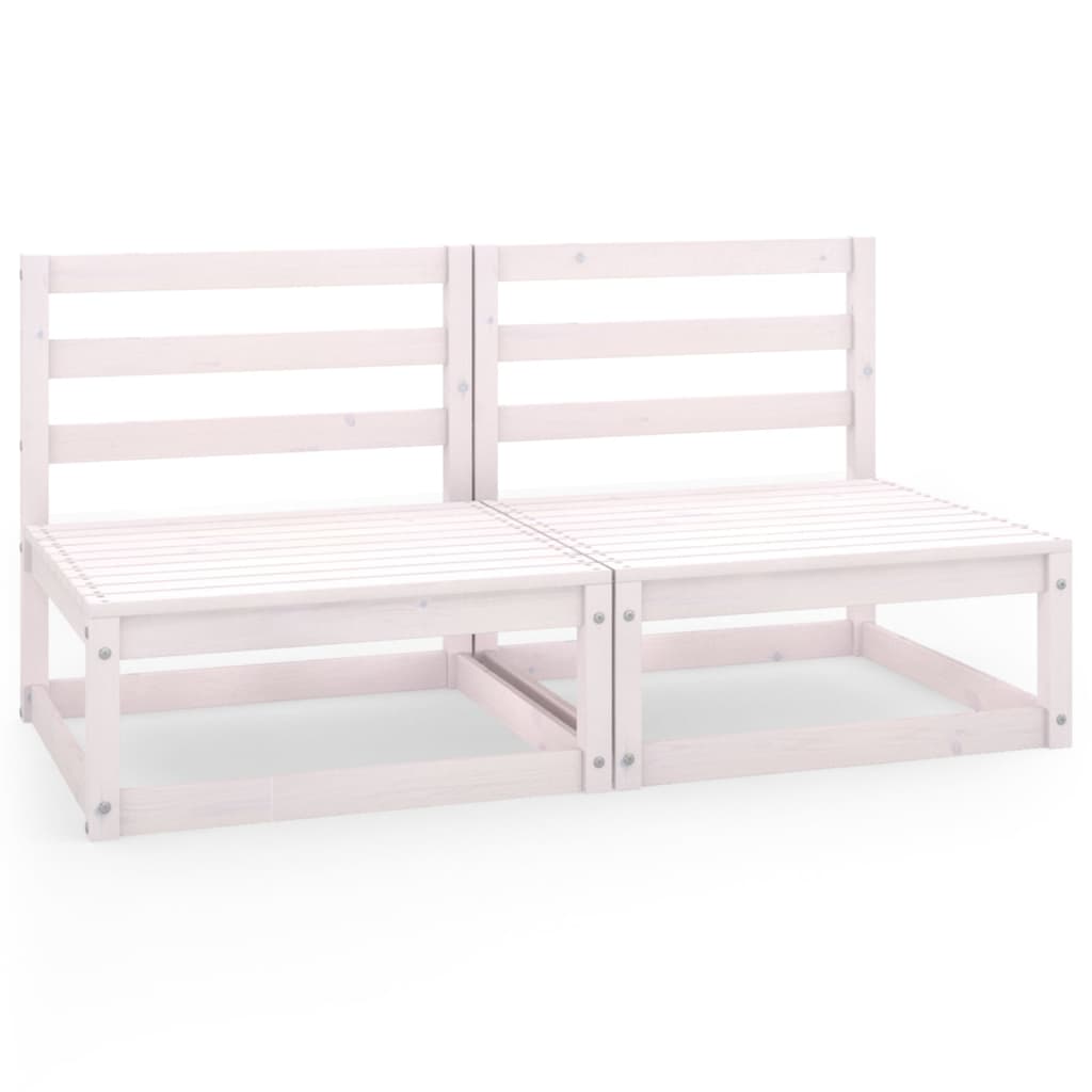 Garden 2-Seater Sofa Solid Pinewood