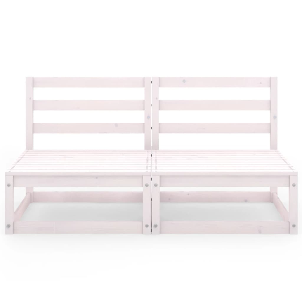 Garden 2-Seater Sofa Solid Pinewood