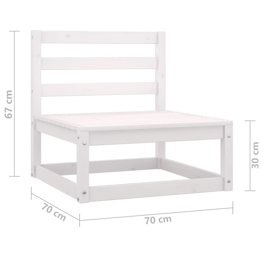 Garden 2-Seater Sofa Solid Pinewood