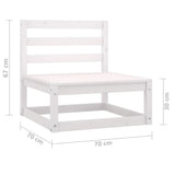 Garden 2-Seater Sofa Solid Pinewood