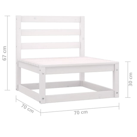 Garden 2-Seater Sofa Solid Pinewood