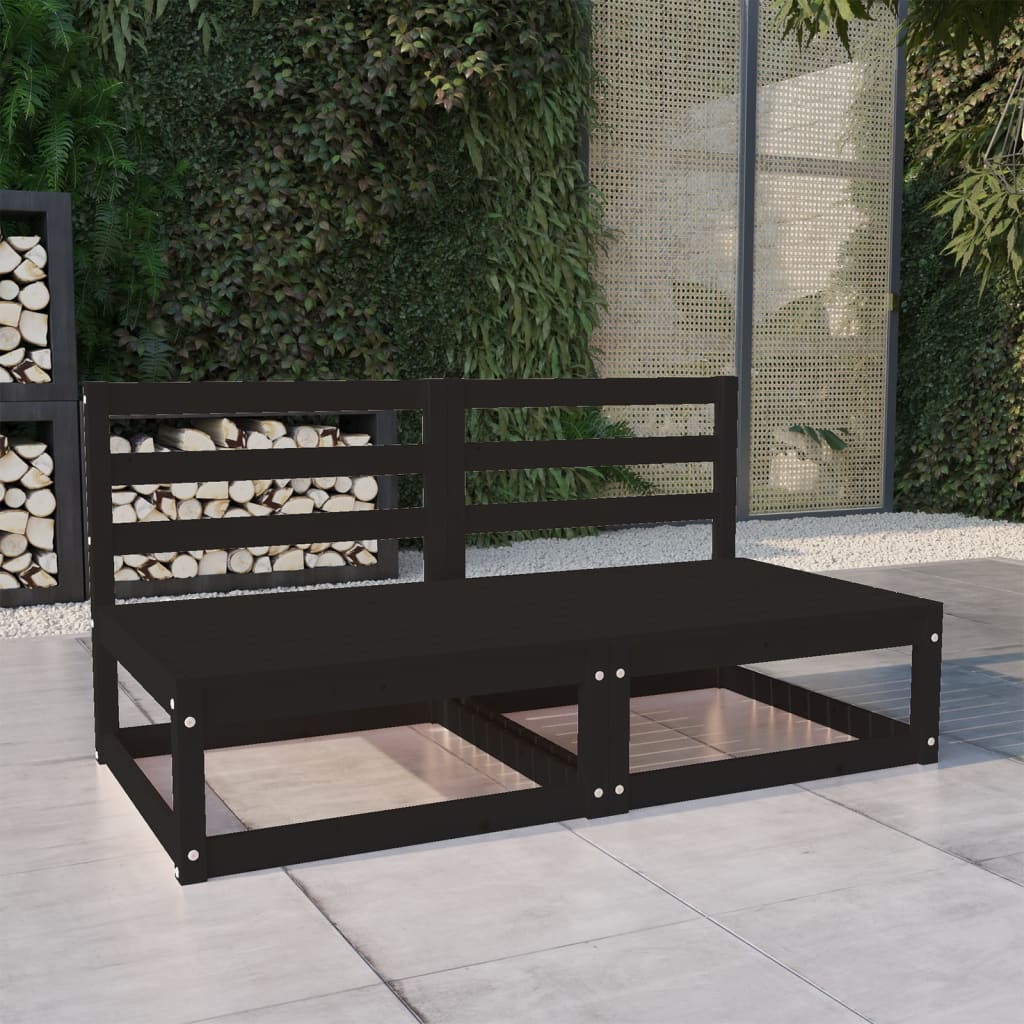 Garden 2-Seater Sofa Solid Pinewood