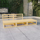 3 Piece Garden Lounge Set Solid Pinewood