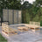 5 Piece Garden Lounge Set Solid Wood Pine