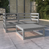 3 Piece Garden Lounge Set Solid Pinewood