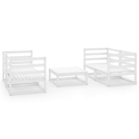 5 Piece Garden Lounge Set Solid Pinewood