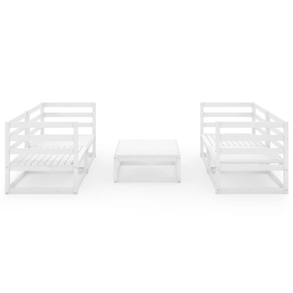 5 Piece Garden Lounge Set Solid Pinewood