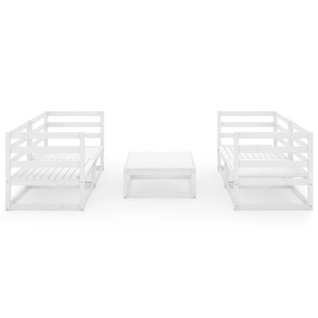 5 Piece Garden Lounge Set Solid Pinewood