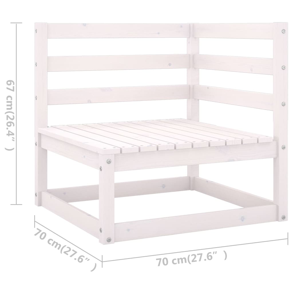 5 Piece Garden Lounge Set Solid Pinewood