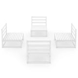 4 Piece Garden Lounge Set Solid Wood Pine