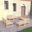 8 Piece Garden Lounge Set Solid Wood Pine