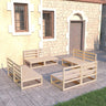 8 Piece Garden Lounge Set Solid Wood Pine