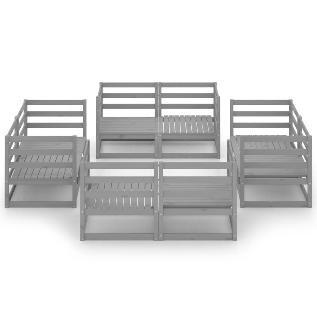 8 Piece Garden Lounge Set Solid Pinewood