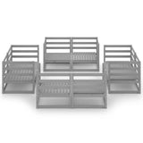 8 Piece Garden Lounge Set Solid Pinewood