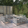 8 Piece Garden Lounge Set Solid Pinewood