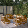 8 Piece Garden Lounge Set Solid Pinewood