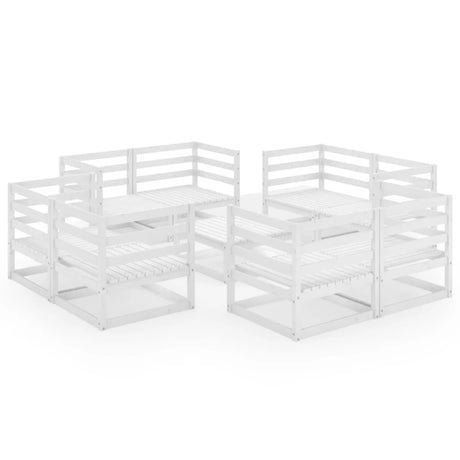 9 Piece Garden Lounge Set Solid Pinewood