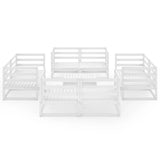 9 Piece Garden Lounge Set Solid Pinewood
