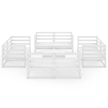 9 Piece Garden Lounge Set Solid Pinewood