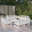 9 Piece Garden Lounge Set Solid Pinewood