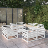 9 Piece Garden Lounge Set Solid Pinewood