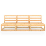 Garden 3-Seater Sofa Solid Pinewood