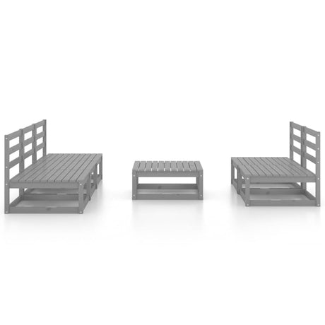 6 Piece Garden Lounge Set Solid Wood Pine