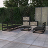 6 Piece Garden Lounge Set Solid Wood Pine