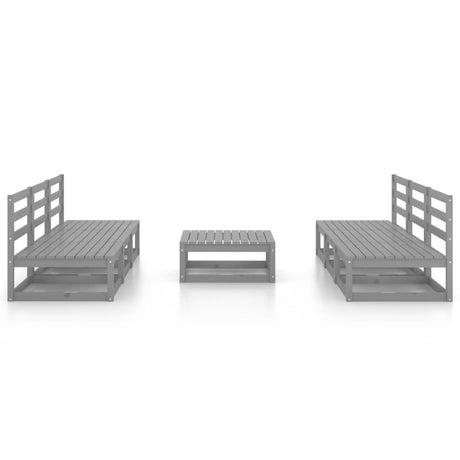 7 Piece Garden Lounge Set Solid Wood Pine
