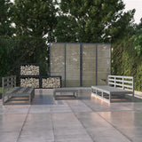 7 Piece Garden Lounge Set Solid Wood Pine