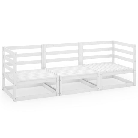Garden 3-Seater Sofa Solid Pinewood
