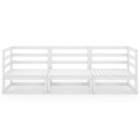 Garden 3-Seater Sofa Solid Pinewood