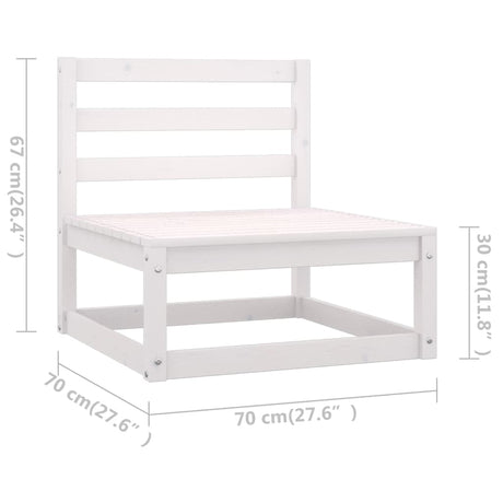Garden 3-Seater Sofa Solid Pinewood