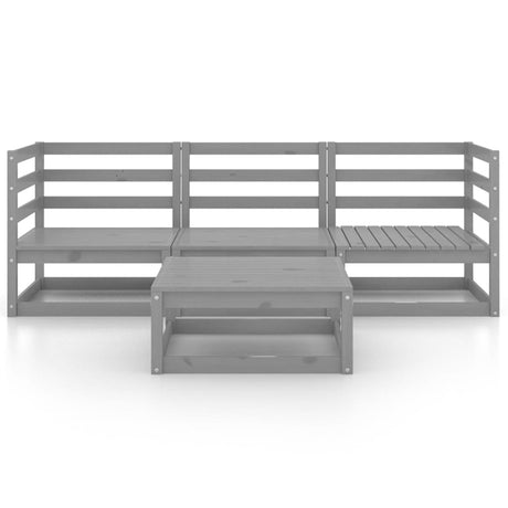 4 Piece Garden Lounge Set Solid Pinewood
