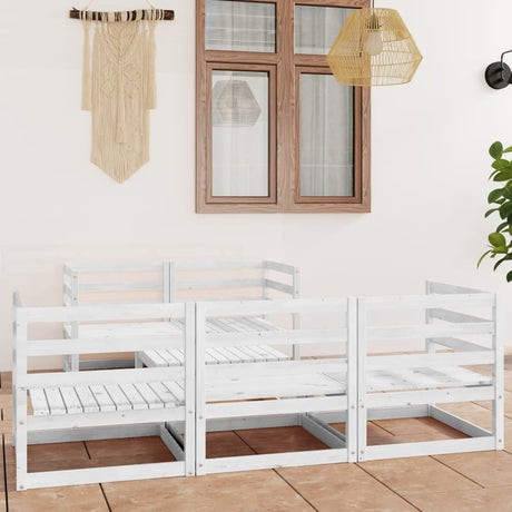 6 Piece Garden Lounge Set Solid Pinewood