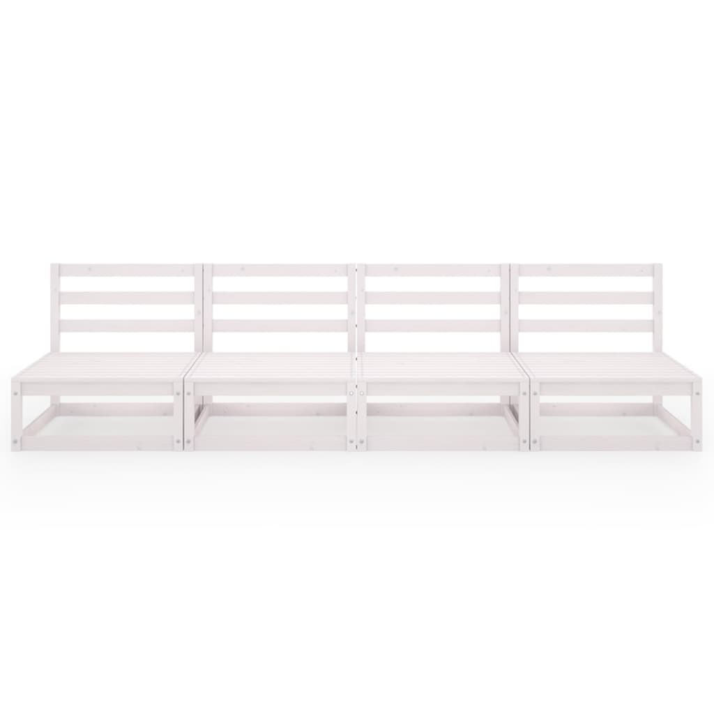 Garden 4-Seater Sofa Solid Pinewood